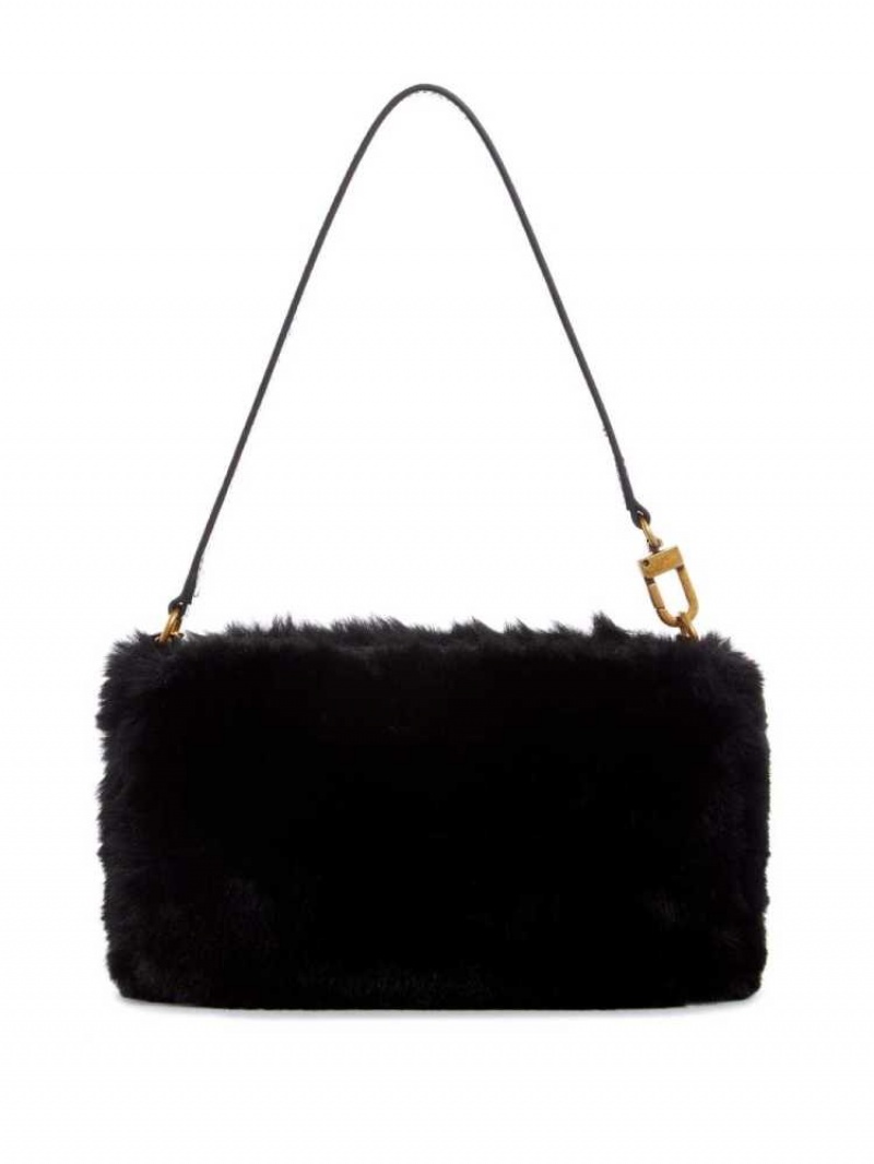 Women's Guess Katey Luxe Mini Shoulder Bags Black | 6132-ARIHM