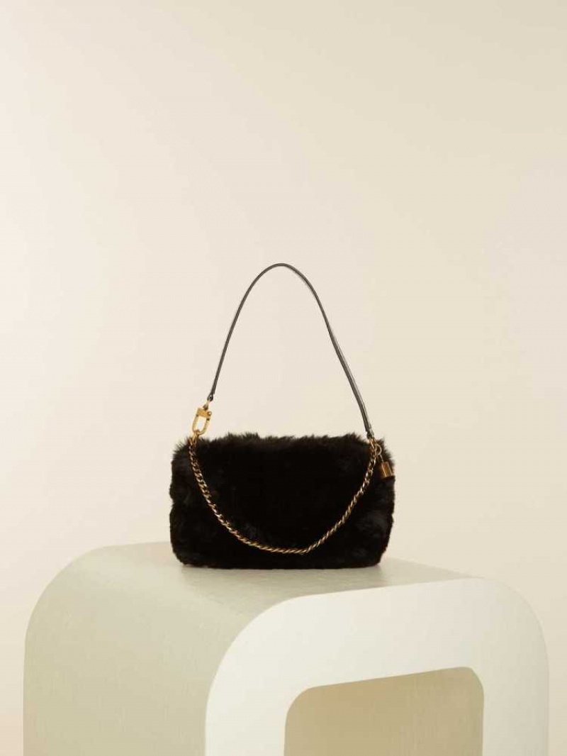 Women\'s Guess Katey Luxe Mini Shoulder Bags Black | 6132-ARIHM