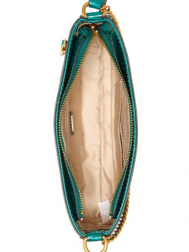 Women's Guess Katey Mini Shoulder Bags Green | 5260-XMUTV
