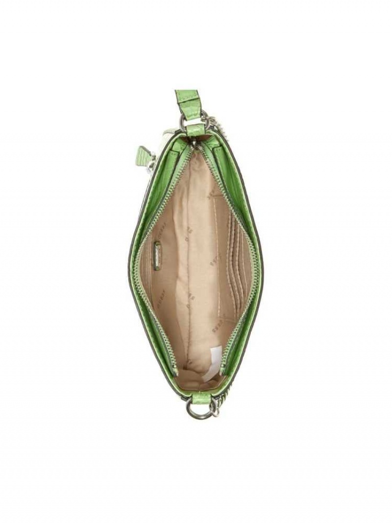 Women's Guess Katey Mini Shoulder Bags Green | 9378-XSIMF