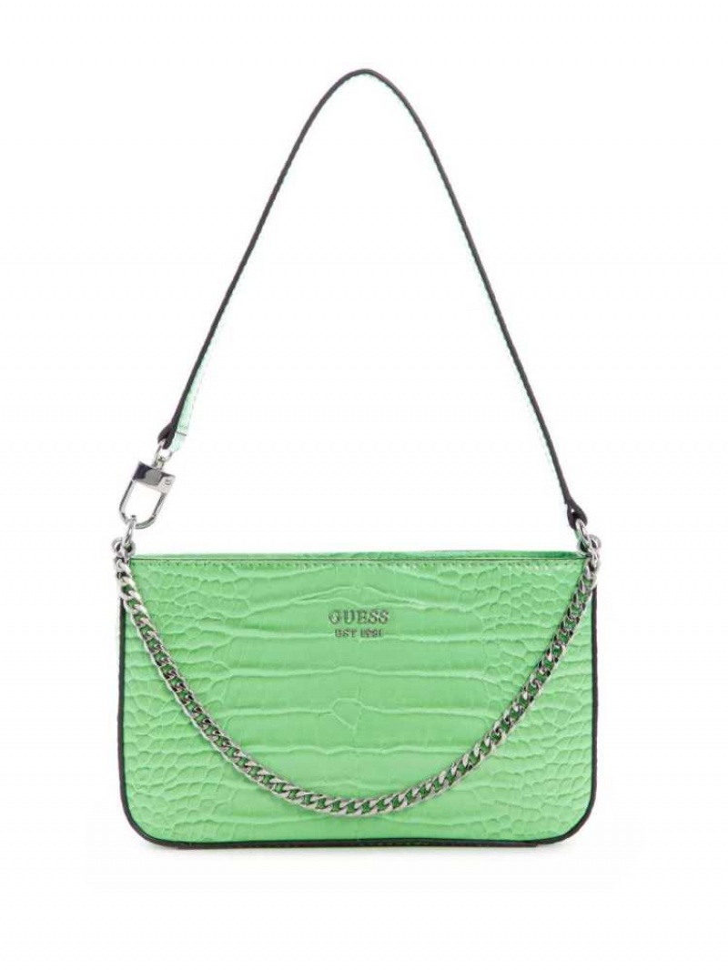 Women\'s Guess Katey Mini Shoulder Bags Green | 9378-XSIMF