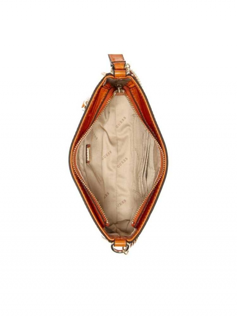 Women's Guess Katey Mini Shoulder Bags Orange | 1207-GNHUV