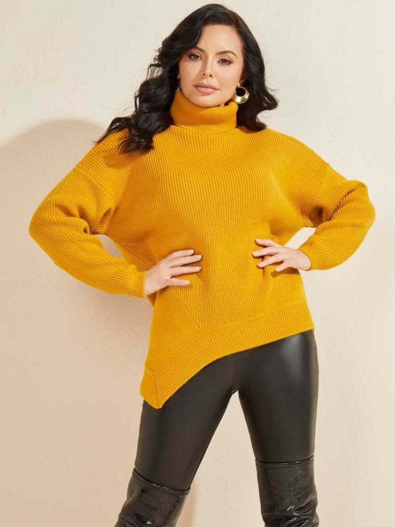 Women\'s Guess Liam Tunic Sweaters Gold | 4386-JIWTX