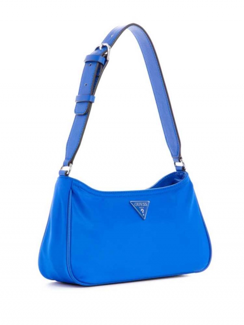 Women's Guess Little Bay Shoulder Bags Blue | 4180-LTPUS