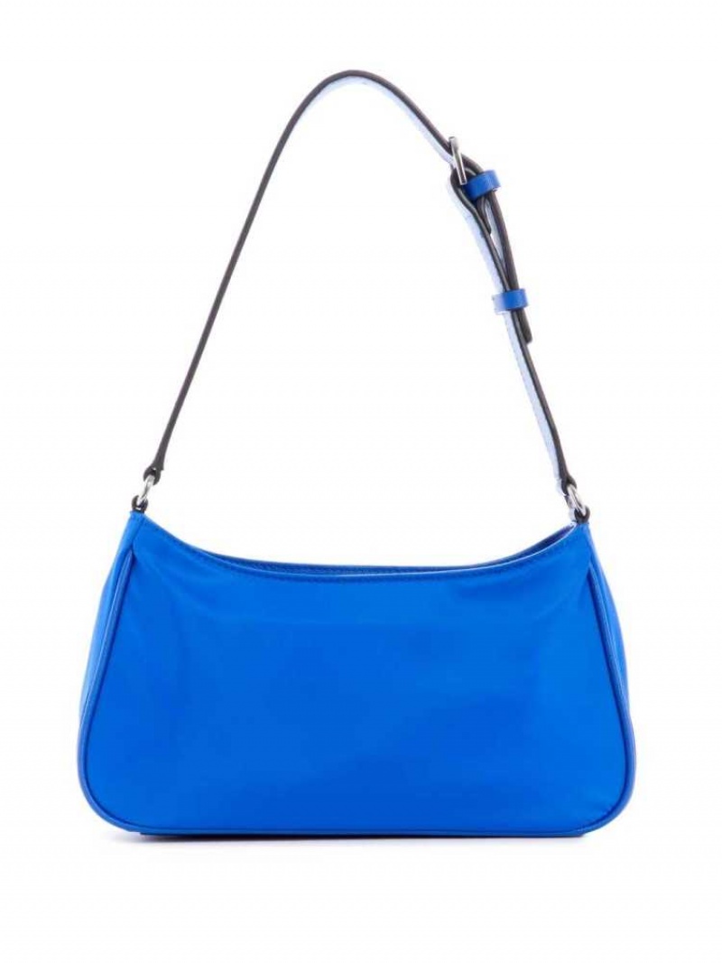 Women's Guess Little Bay Shoulder Bags Blue | 4180-LTPUS