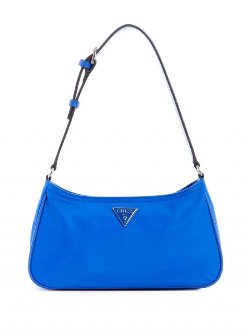 Women\'s Guess Little Bay Shoulder Bags Blue | 4180-LTPUS