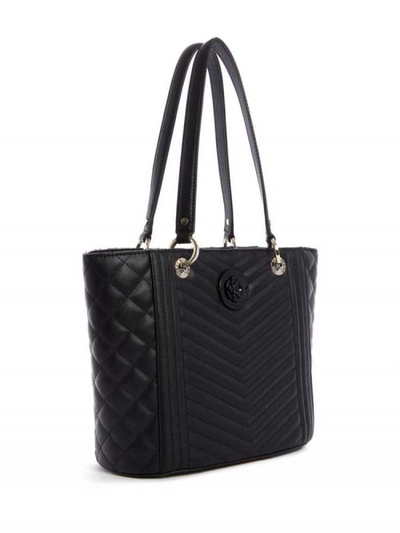 Women's Guess Noelle Small Elite Totes Black | 0721-NIMJF