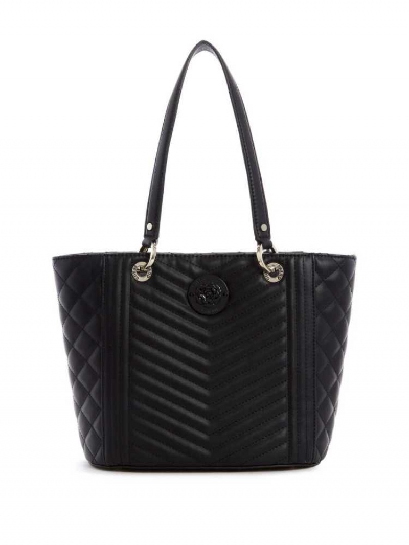 Women\'s Guess Noelle Small Elite Totes Black | 0721-NIMJF