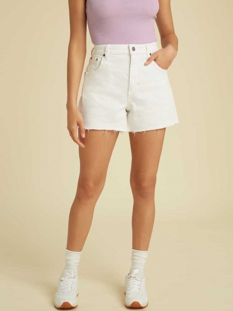 Women's Guess Originals Kit Denim Shorts White Wash | 0987-VNETA