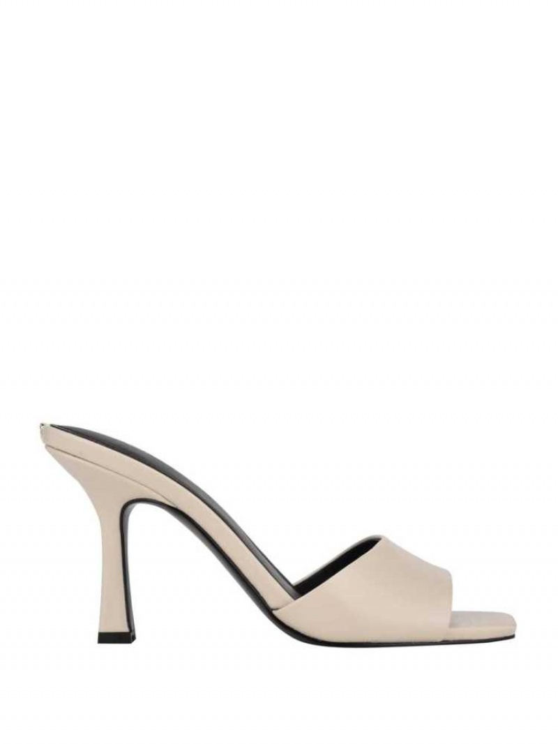Women's Guess Seldie Square-Toe Mule Dress Shoes White | 0741-IGBVK